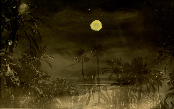 Bruno V. Roels - Yellow Moon Yellow Moon 2, 2023, Acrylic paint on a gelatin silver print, 50 x 40 cm