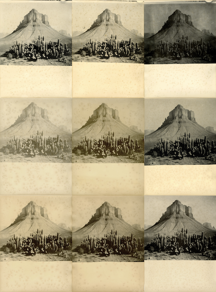 Bruno V. Roels - Desertwave, 2023, Composition of 9 gelatin silver prints, 128 x 97 cm