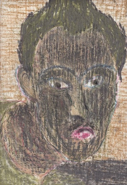 Dirk Zoete - Po. nr.149, 2021, Color chalk, pigment, charcoal on paper, 46 x 32 cm