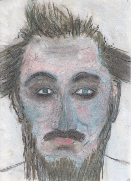 Dirk Zoete - Po. nr.98, 2021, Color chalk, pigment, charcoal on paper, 32 x 23 cm