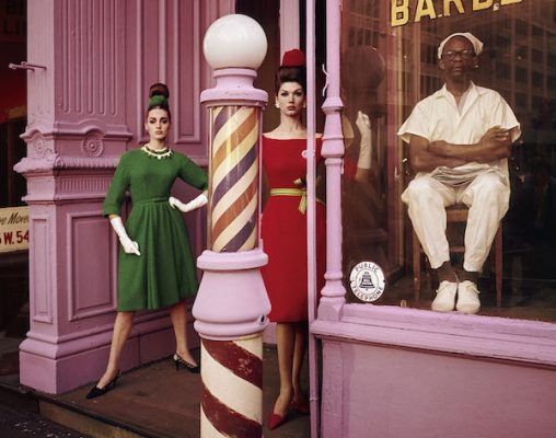 William Klein - Antonia + Simone + Barber Shop, New York (Vogue), 1961