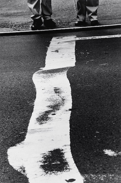 Louis Stettner - Crosswalk Stripe and Men, 1999