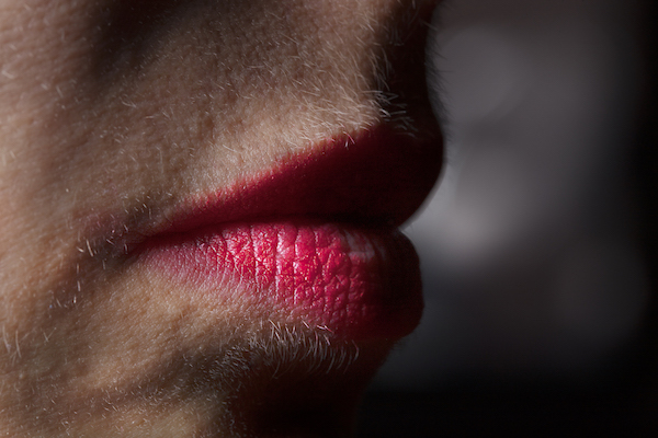 Elinor Carucci - Lipstick and facial hair 2014