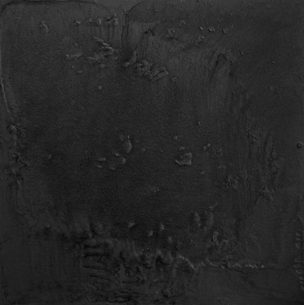 Eric Manigaud - Carré Noir #2, 2016, Graphite and medium on wood 67,5 x 67,5 cm