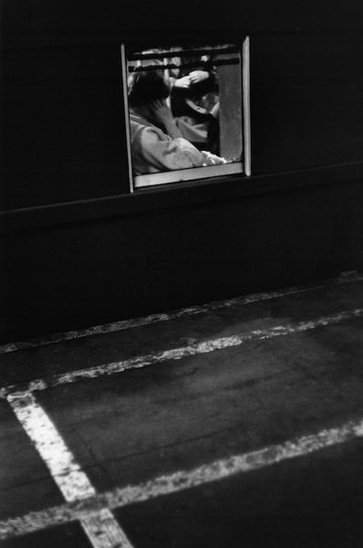 Louis Stettner - Woman, Square Train Window, 1958