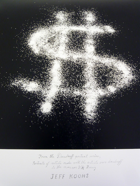 Duane Michals - Portraits of the Artists Made with the Artists Own Dandruff in the Manner of Vik Muniz-Jeff Koons, 2001